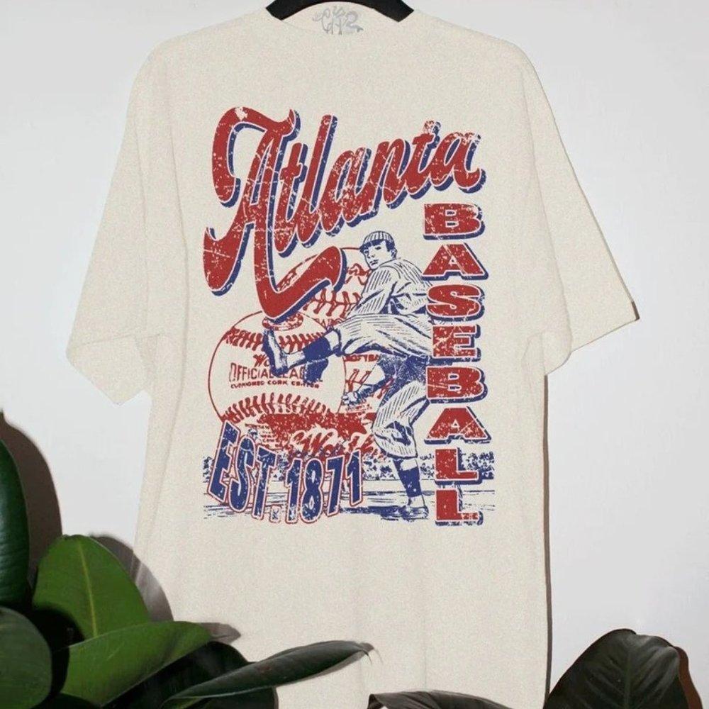 Atlanta Baseball 90s Braves Graphic Unisex T-shirt Sports Fan Gift Tee